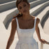 Simple Square Neck Wedding Dresses With Side Slit Elegant Bridal Gown Open Back Design